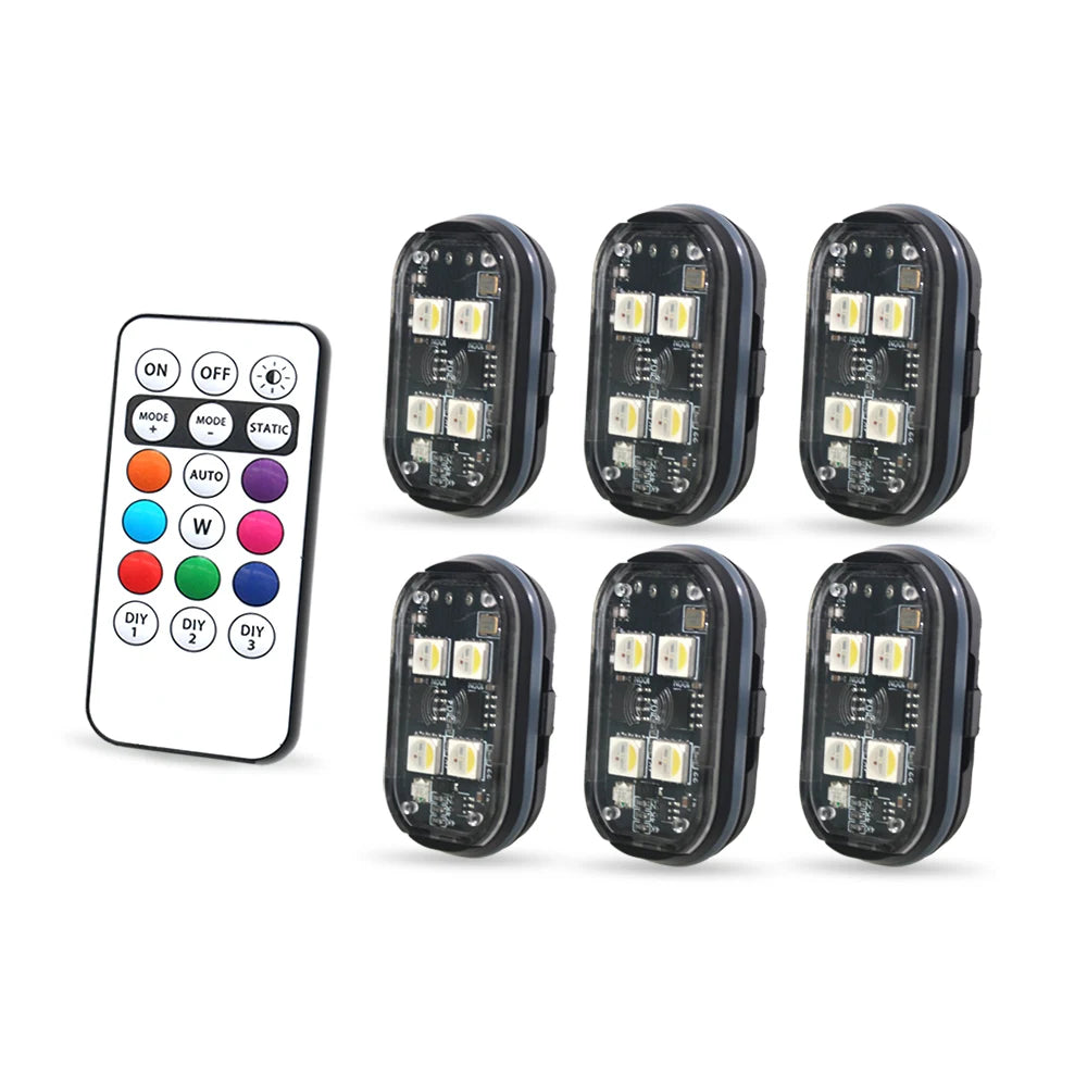 8-Color Wireless Rechargeable LED Strobe Lights