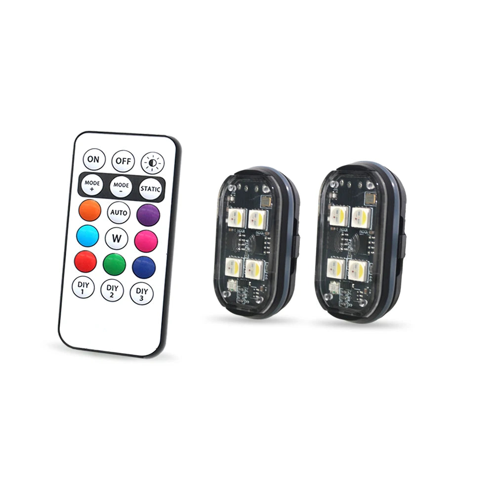 8-Color Wireless Rechargeable LED Strobe Lights