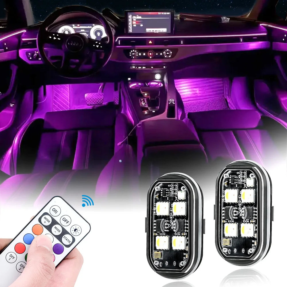 8-Color Wireless Rechargeable LED Strobe Lights